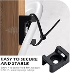 200Pcs Saddle Cable Tie Mount Base, Screw-in Wire Holder for Home Office | Black, nylon, central screw hole, works with standard plastic zip ties, bundle mouse, power, charging cords