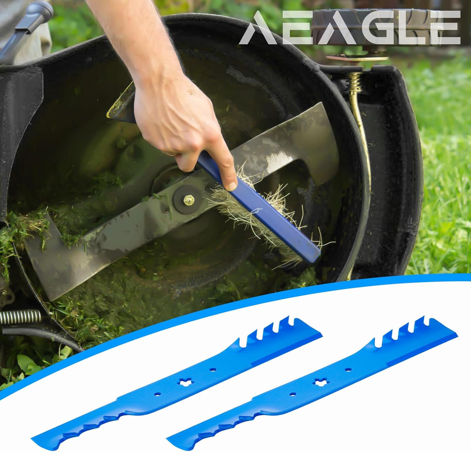 Aeagle Mulching Blade for 127842 38 inch Deck AYP HD13538 LT1238 Replaces134148, 138497 531307221 532139774 2 Pack