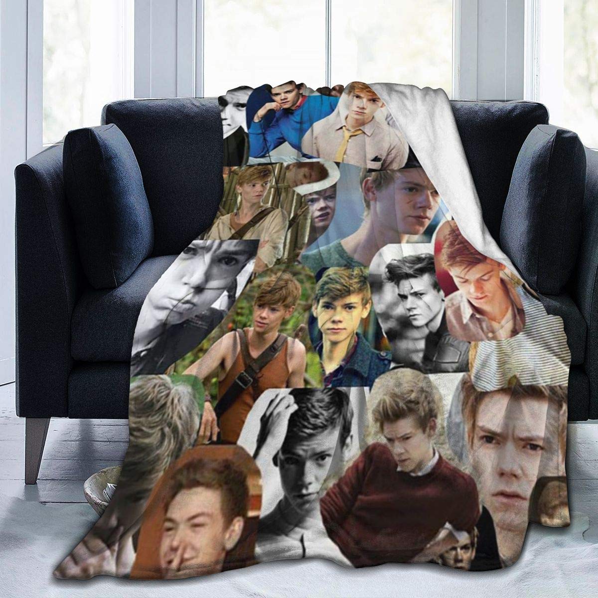 Thomas Brodie Sangster Fleece Blanket Lightweight Super Soft Cozy Luxury Bed Blanket Microfiber