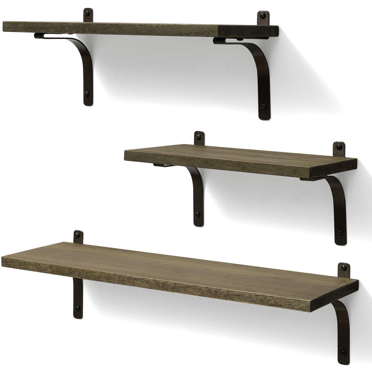 Buy Ophanie Floating Wall Shelves, Rustic Wall Mounted Hanging Shelves for Bedroom, Living Room