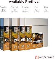 Vista 3 de Ampersand Art Supply Panel de pintura de madera: Serie Museo Encausticbord, cuna de 1,5 pulgadas, 8 "x 8