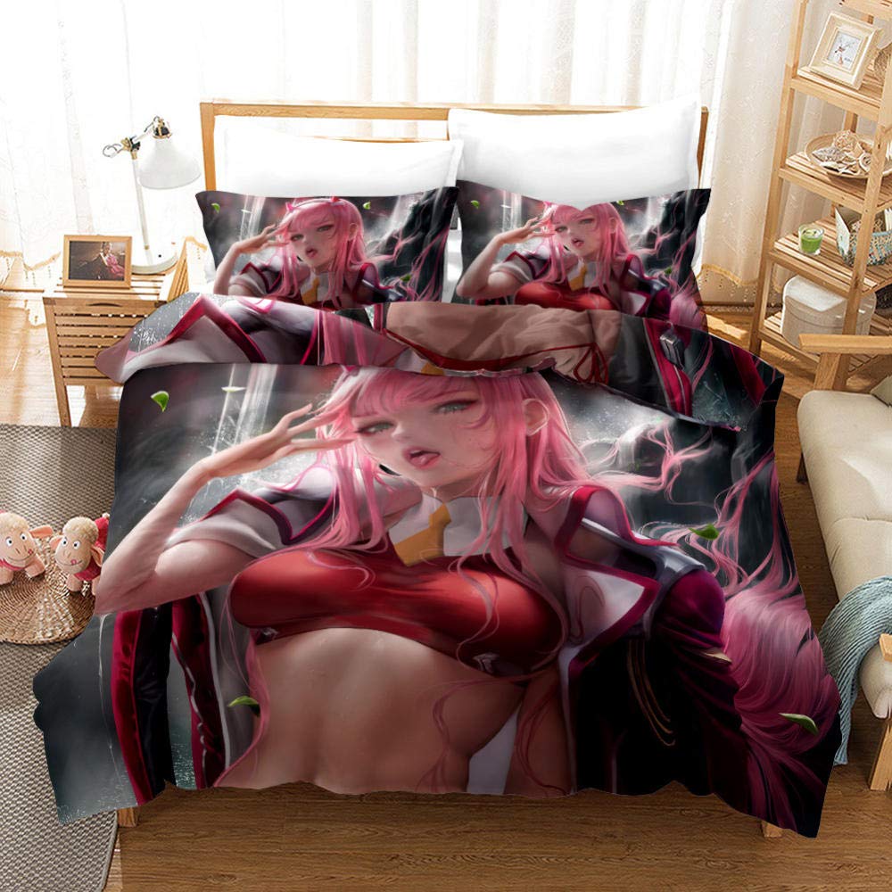 Housse de couette avec fermeture Douceur D'Intérieur plusieurs couleurs style 3D