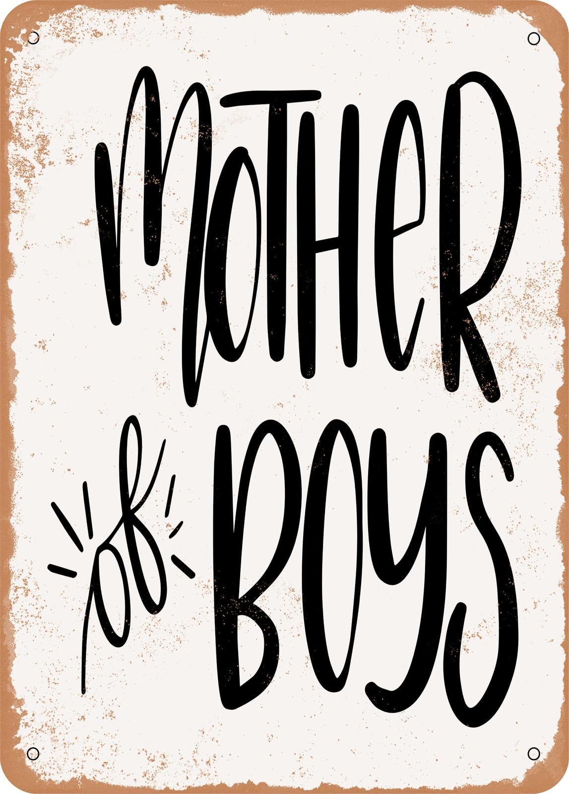 Miaomansenstore Boys Metal Sign - Mother Of - Vintage Look Home Decor