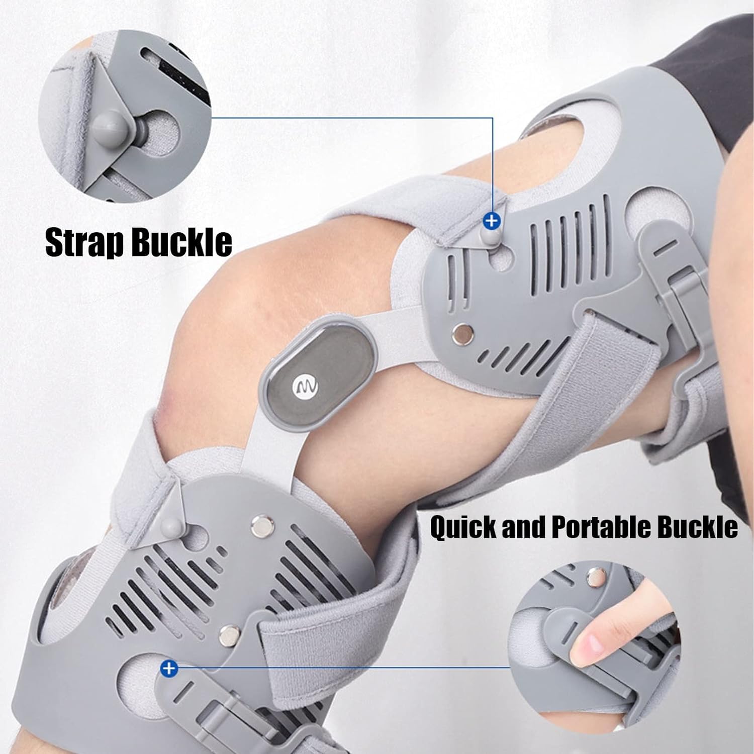 Tutore Di Supporto Per Ginocchio, Immobilizzatore Per Ginocchio Incernierato, Supporto Per Articolazione Del Ginocchio Con Silicone Antiscivolo, Per Riabilitazione Ortopedica, Post Operatorio
