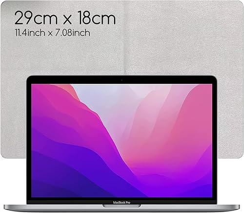 Miniatura 2 de Paquete de 2 paños de limpieza de microfibra para portátiles de 13 a 14 pulgadas, protector de pantalla de limpieza, protector de teclado de laptop