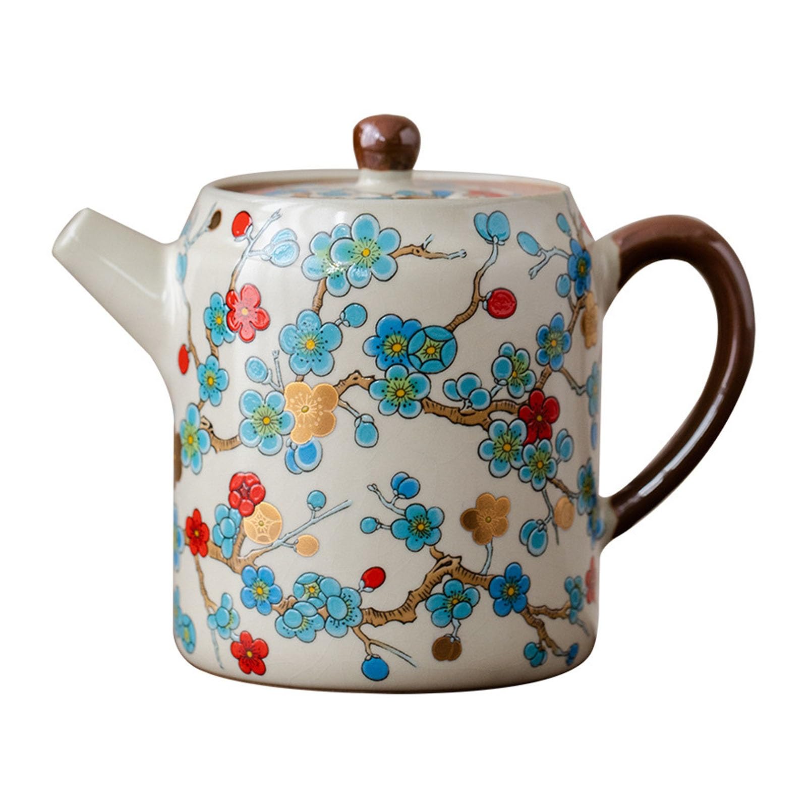 Juego de tetera de cerámica para té de hojas sueltas sin derrames gracias a su tapa abatible