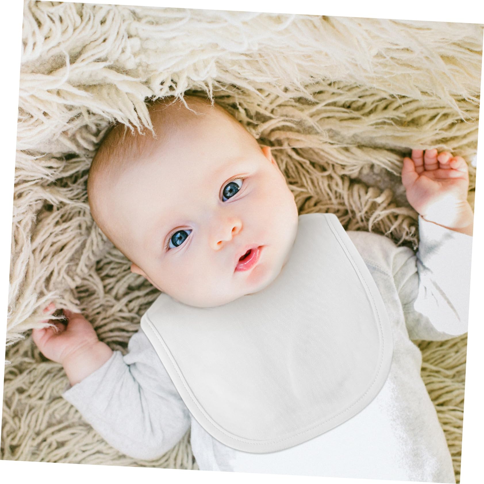 8 pièces Bavoirs Unisex pour Coton Absorbant avec Boutons Pression pour Éviter Écoulements et Protéger Vêtements Lors de Alimentation Dentition