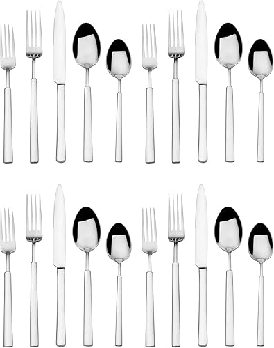 Miniatura 2 de Towle Living Forged Lucerne - Juego de cubiertos de 20 piezas, servicio para 4, acero inoxidable