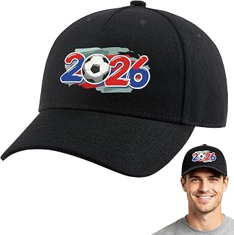 FIFA World Cup 2026 Cap for Men and Women, Breathable Cotton Adjustable Hat, for Soccer Fans