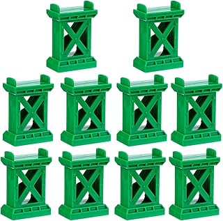 10Pcs Train Bridge Pier Track Railway Accessories Multi Level Support Risers High Level Blocks for All Major Brands Wooden...