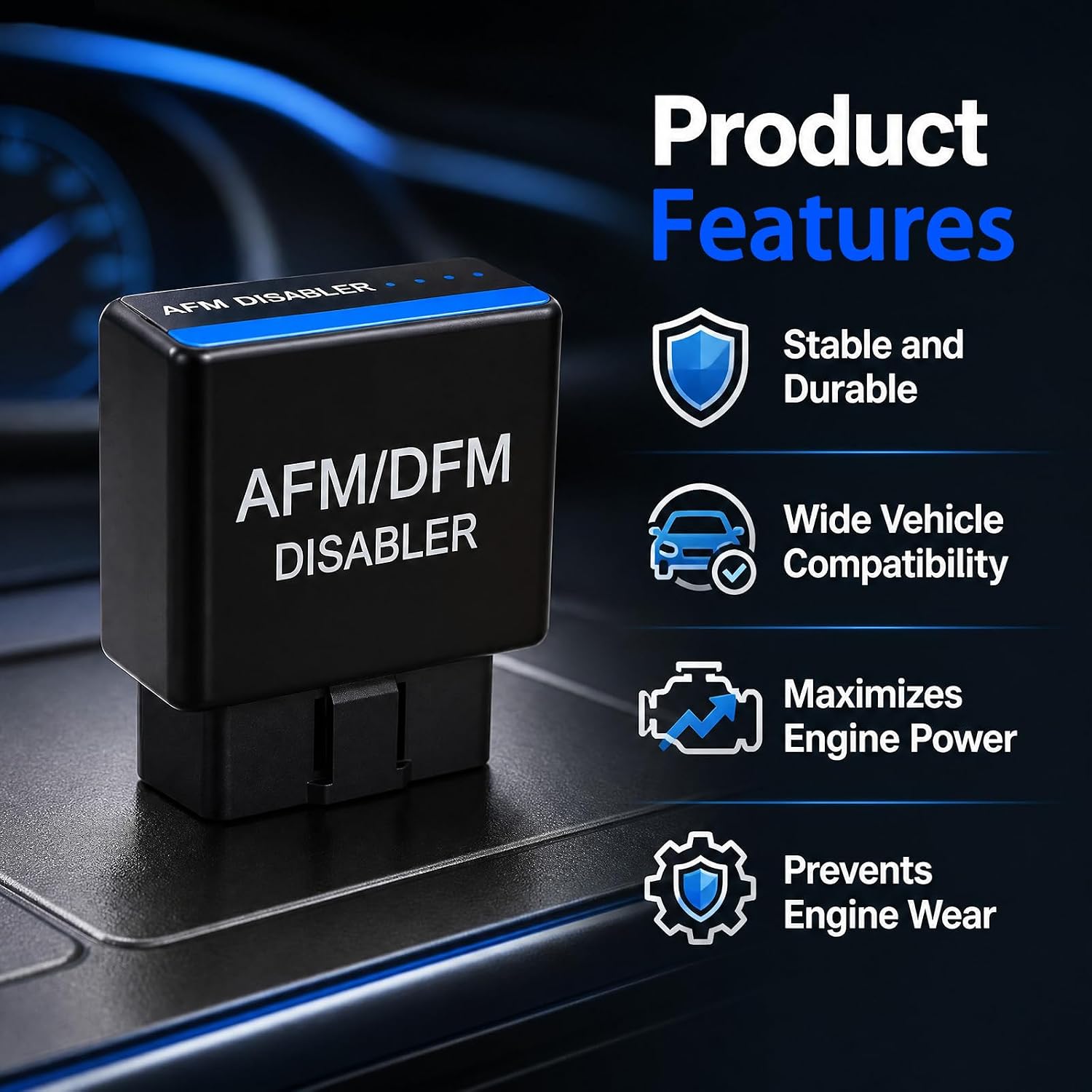 AFM/DFM Disabler Management 5.3 Silverado for GM V6/V8 4.3L 5.3L 6.0L 6.2L | Fit for GM V6 V8 Silverado,Sierra,Tahoe,Yukon,Cadillac Escalade Avalanche, 4.3L 5.3L 6.0L 6.2L No ECU Programming Change