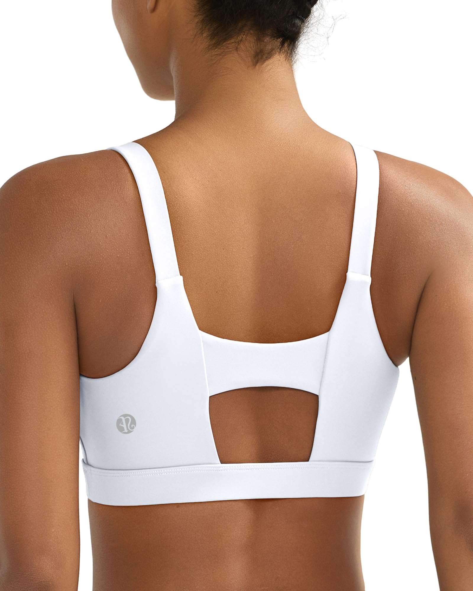 RUNNING GIRL RUNNING GIRL White Sports Bras for Women,Crisscross Back High Support Sports Bra with Molded Cups(3050_White_XXL)
