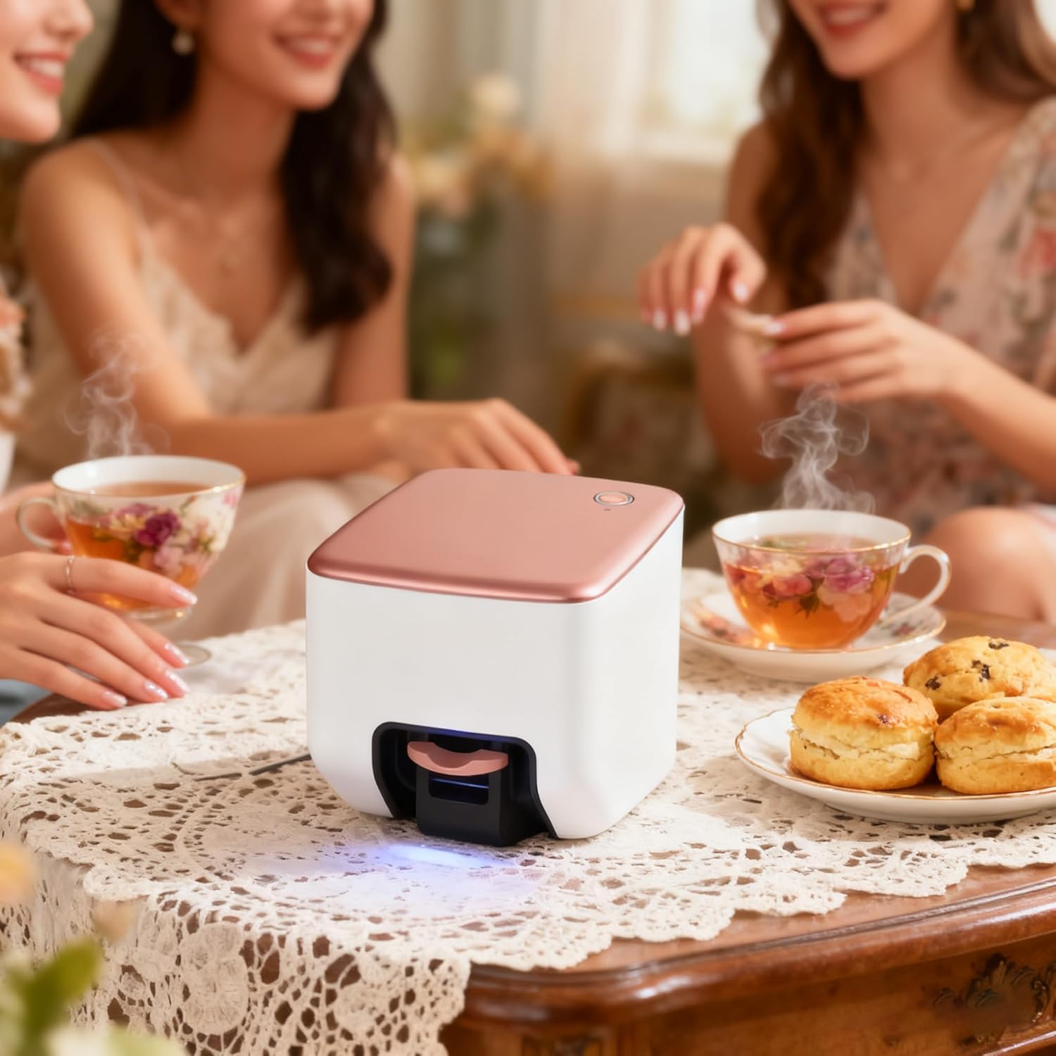 3d printer Portable Nail Printer, 4800dpi High Resolution Smart Nail Art Machine with Auto Shape Recognition, Wireless APP Control DIY Nail Stamper, Compatible with iOS/Android for Home Salon Use