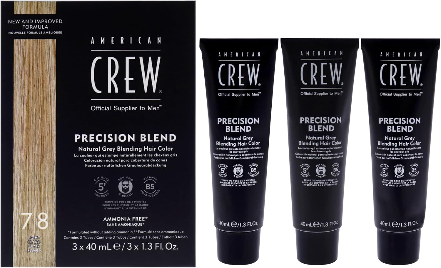 American Crew Precision Blend 7-8 Light 3x40ml