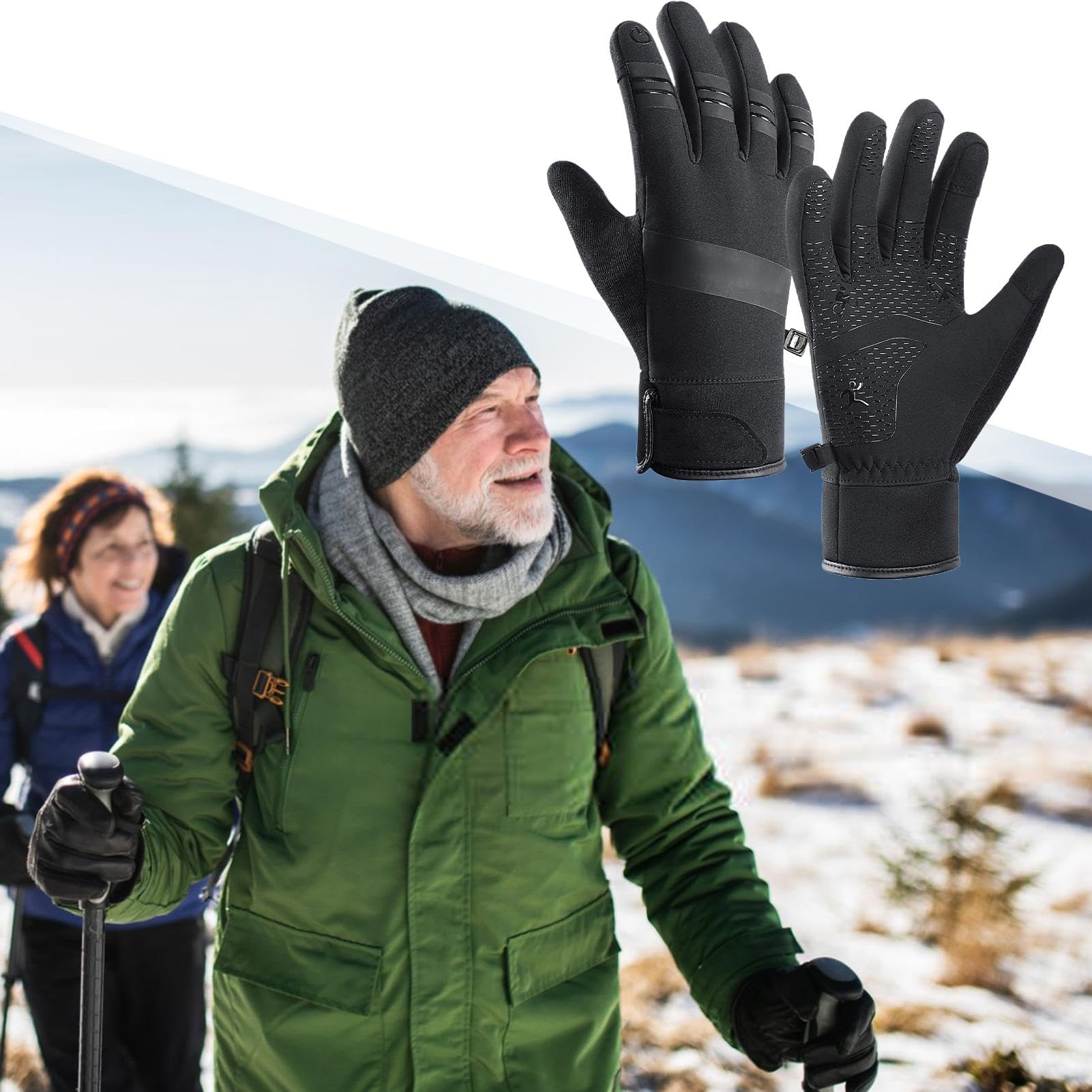 Générique Mitaines Tactiles, Mitaines Antidérapantes Pour L'escalade | Mitaines D'hiver Chaudes Et Antidérapantes,Mitaines Respirantes à La Mode Pour