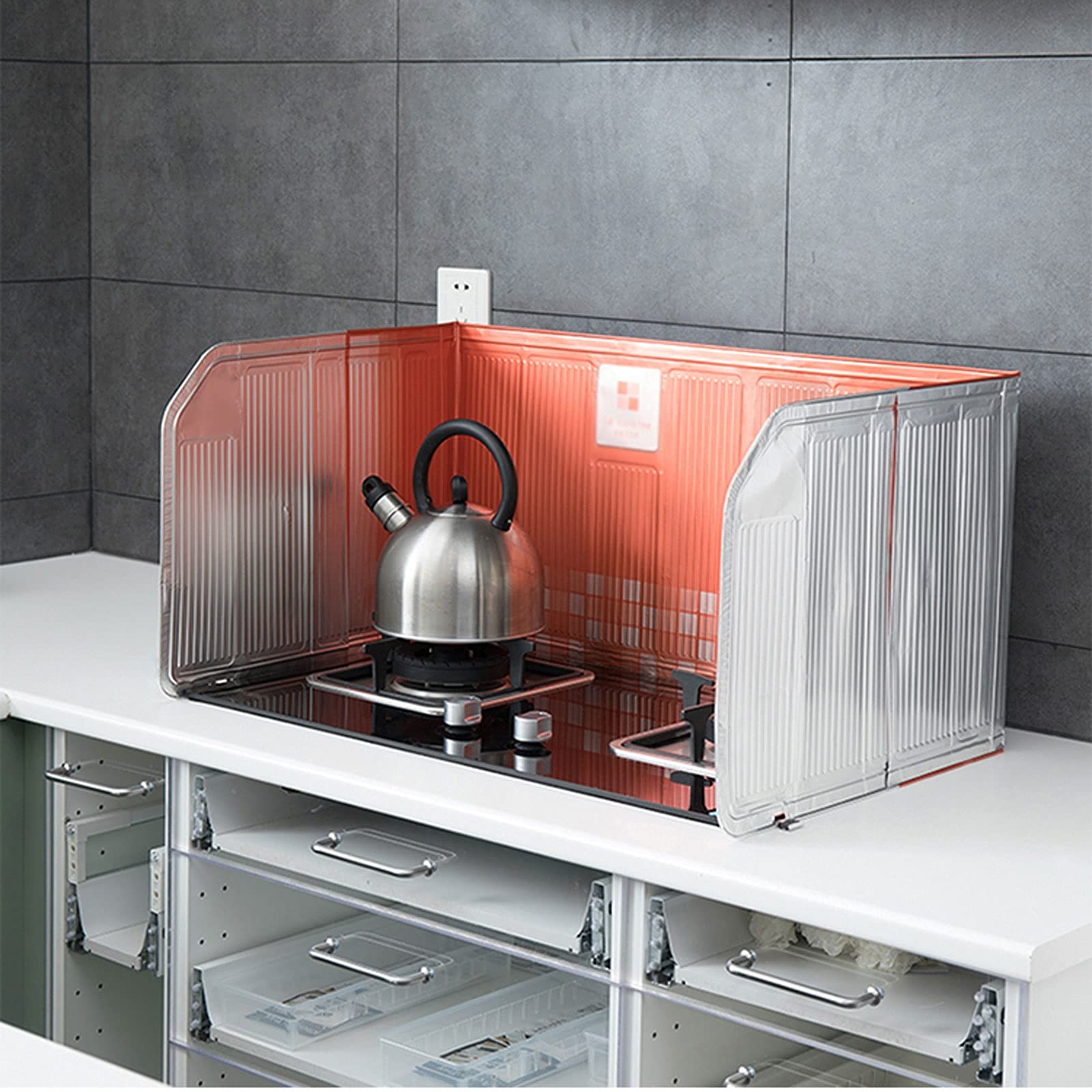 Fahoujs Alkoholherd Windschutz Aus Edelstahl - 2-in-1 Herdgestell & Windschutz