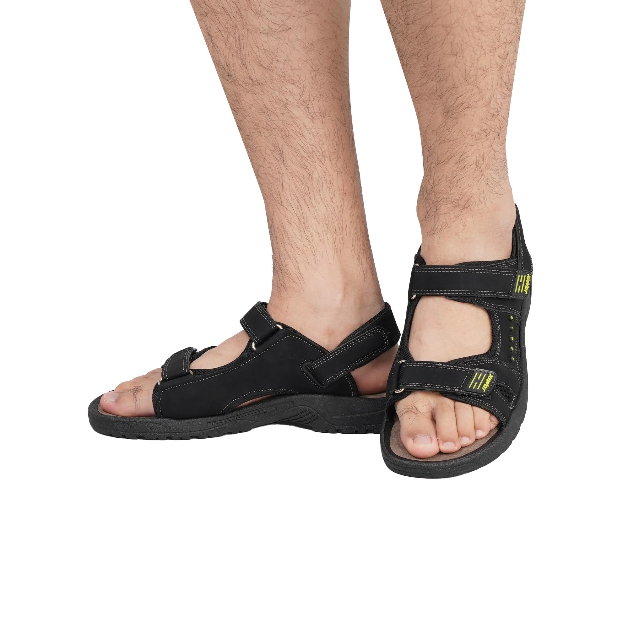 JOMIX Sandales Sport Homme Chaussures de Marche Été avec Brides Auto-agrippantes Scratch Sandales de Randonnée Extérieur Légères et Confortables pour Plage Voyage
