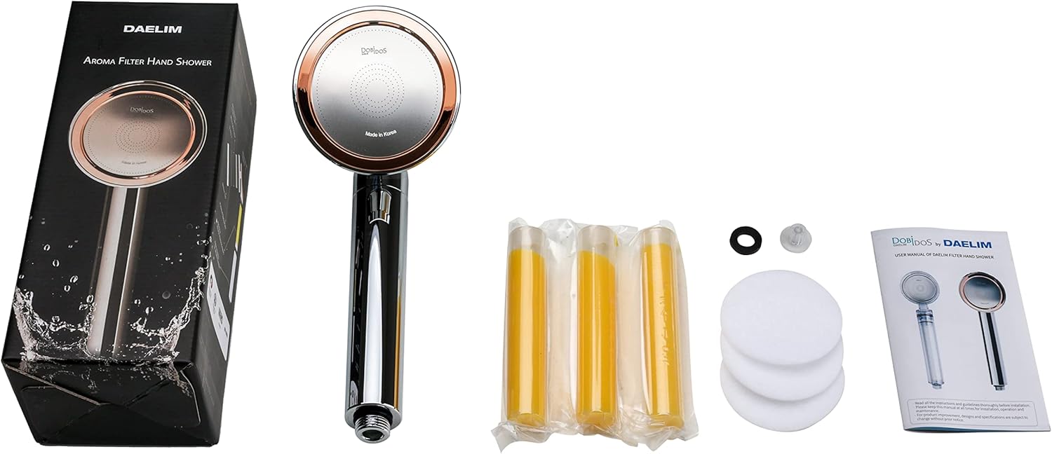 PF207 DAELIM DOBIDOS Vitamin C Aroma Filter Shower Head Filter for Hard WaterI Water Filter Shower HeadIShowerIWater Softener Showerhead with Replacement Filters for 6 Months use I Made in Korea: Tools & Home Improvement