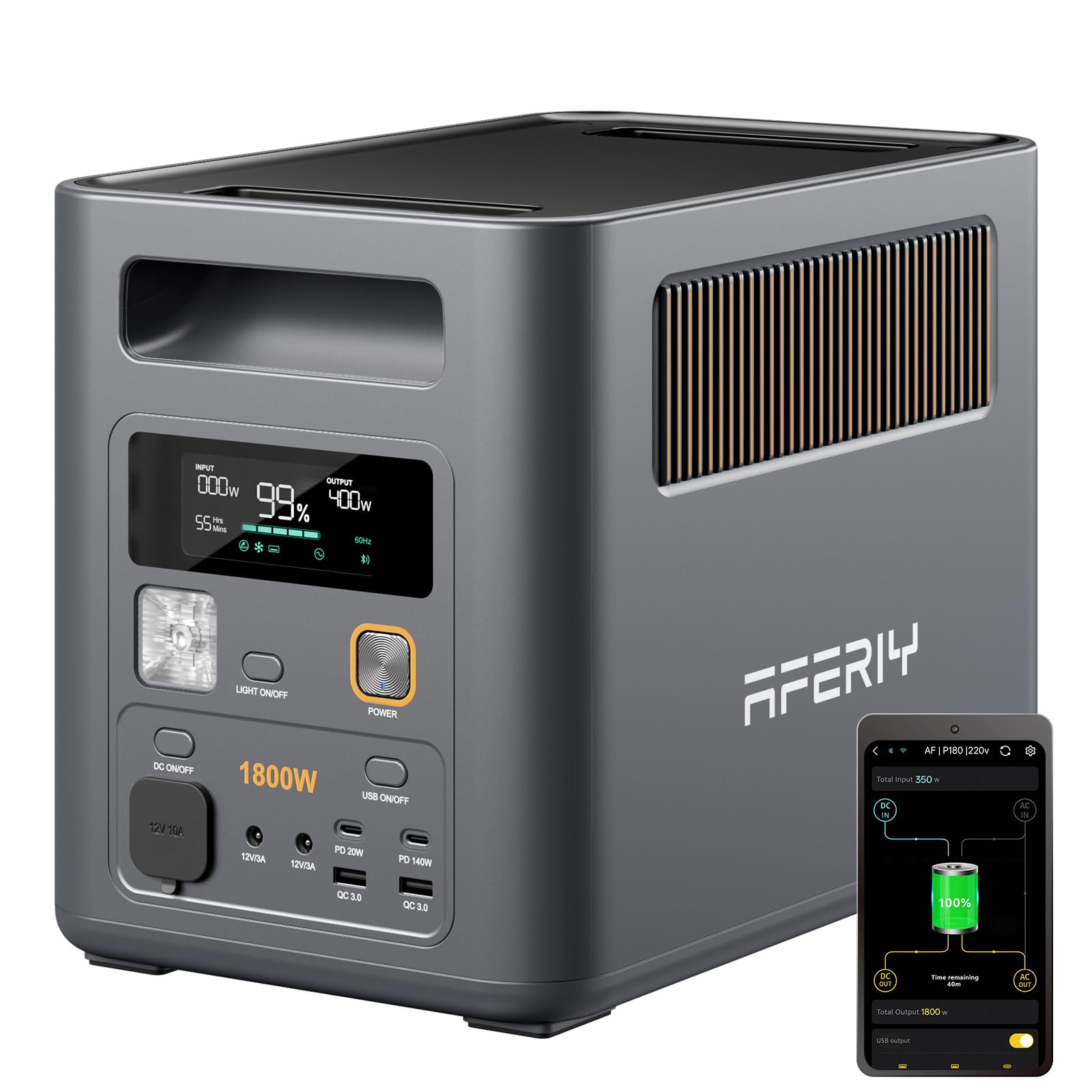 AFERIY 1800W Tragbare Powerstation, Solargenerator