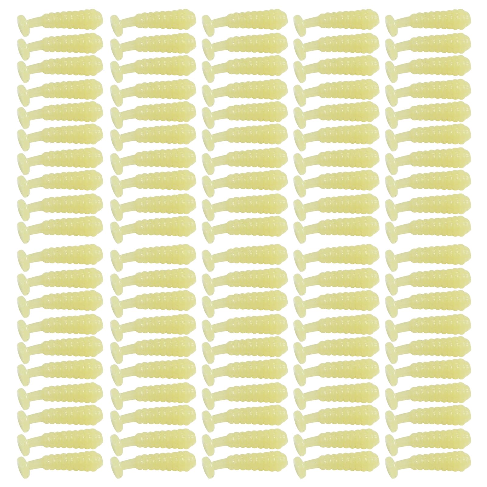 Maxtonser 100Pcs Soft Fishing Lures 1.5cm Artificial Baits Small Paddle Tail Swimbaits Tiny Fishing Lures for Trout Swim Baits