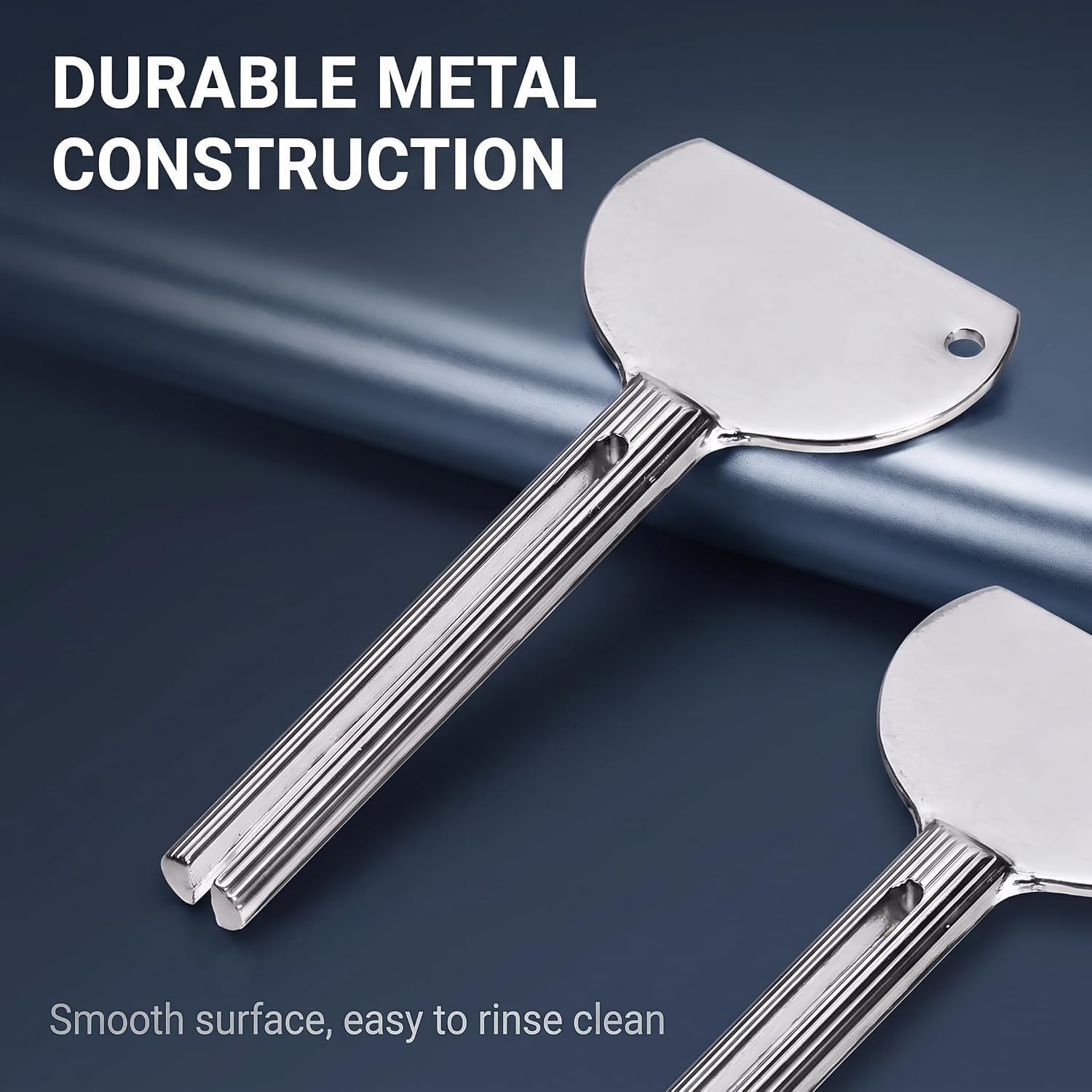 2Pcs Toothpaste Squeezer,Metal Tube Squeezer Key Stainless Steel Dispenser Roller Tube Presser Roller Tubes Wringer Key Bathroom and Kitchen Gadgets for Various Tubes Ointment Product (2Pcs Silver) image 3