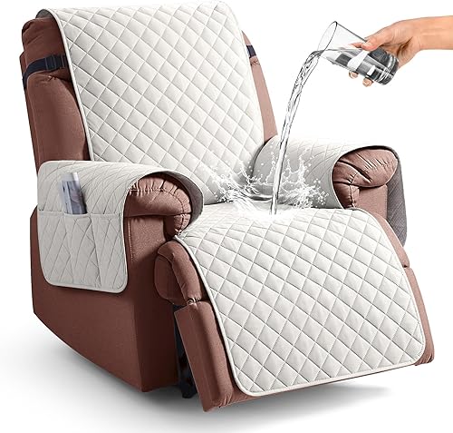 KinCam Funda 100% impermeable para silla reclinable, fundas de sofá reclinable para mascotas, perros, funda de sofá reclinable, protector de muebles
