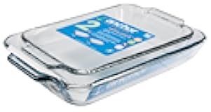 Glass Baking Dishes for Oven, 2 Piece Set (2 Qt & 3 Qt Glass Casserole Dishes)