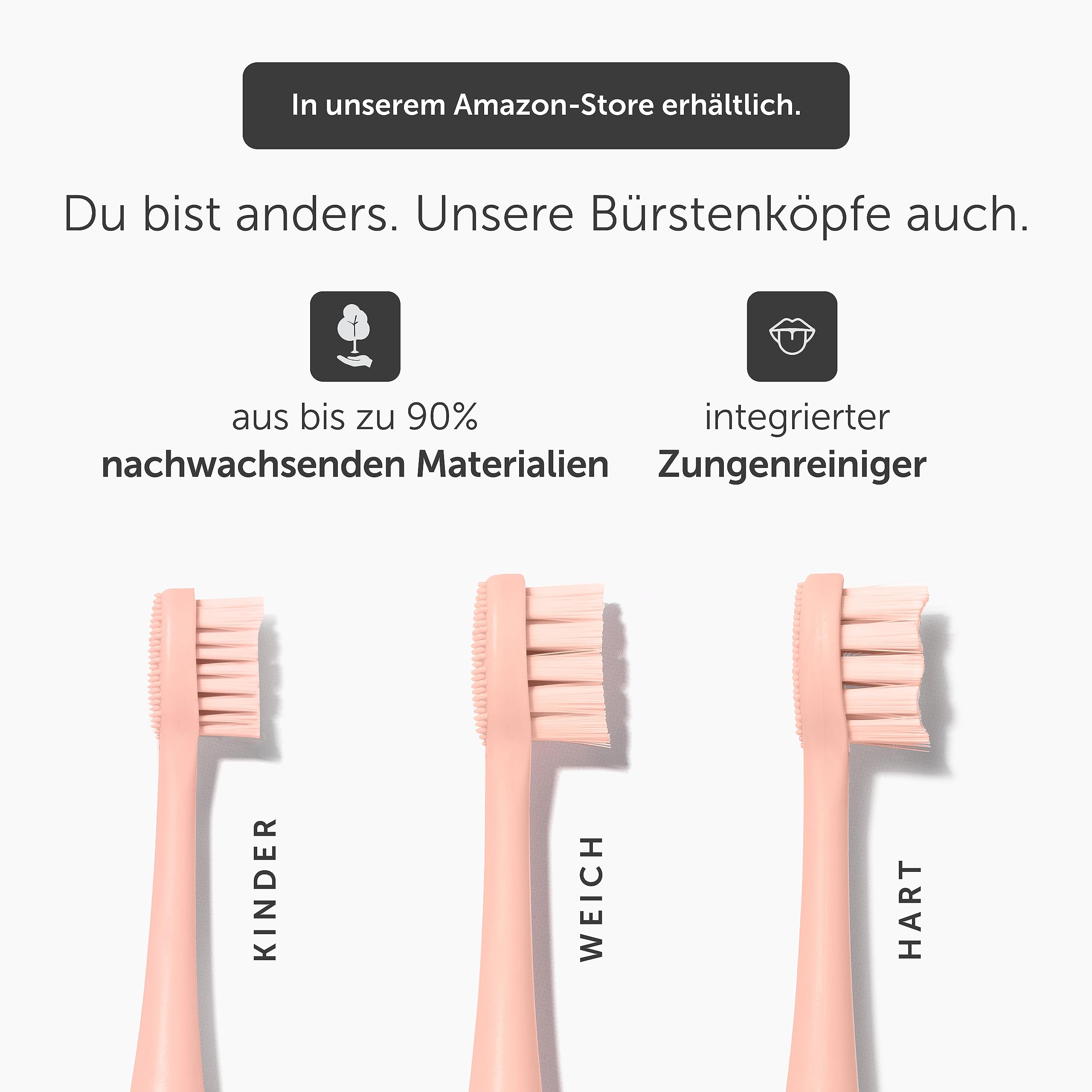Wondersmile Schallzahnbürste Doppelpack PRO - Elektrische Zahnbürste mit 4 Putzprogrammen - Inkl. smarten Bürstenkopf (Atomic Rose/Ultimate Black)