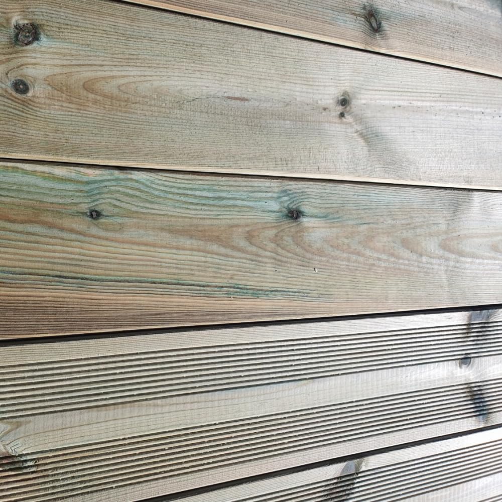 Escalera exterior de madera, de 2 a 7 peldaños, kit listo para usar, de madera, para jardín, balcón y terraza (7 peldaños con contrahuellas, 60 cm)