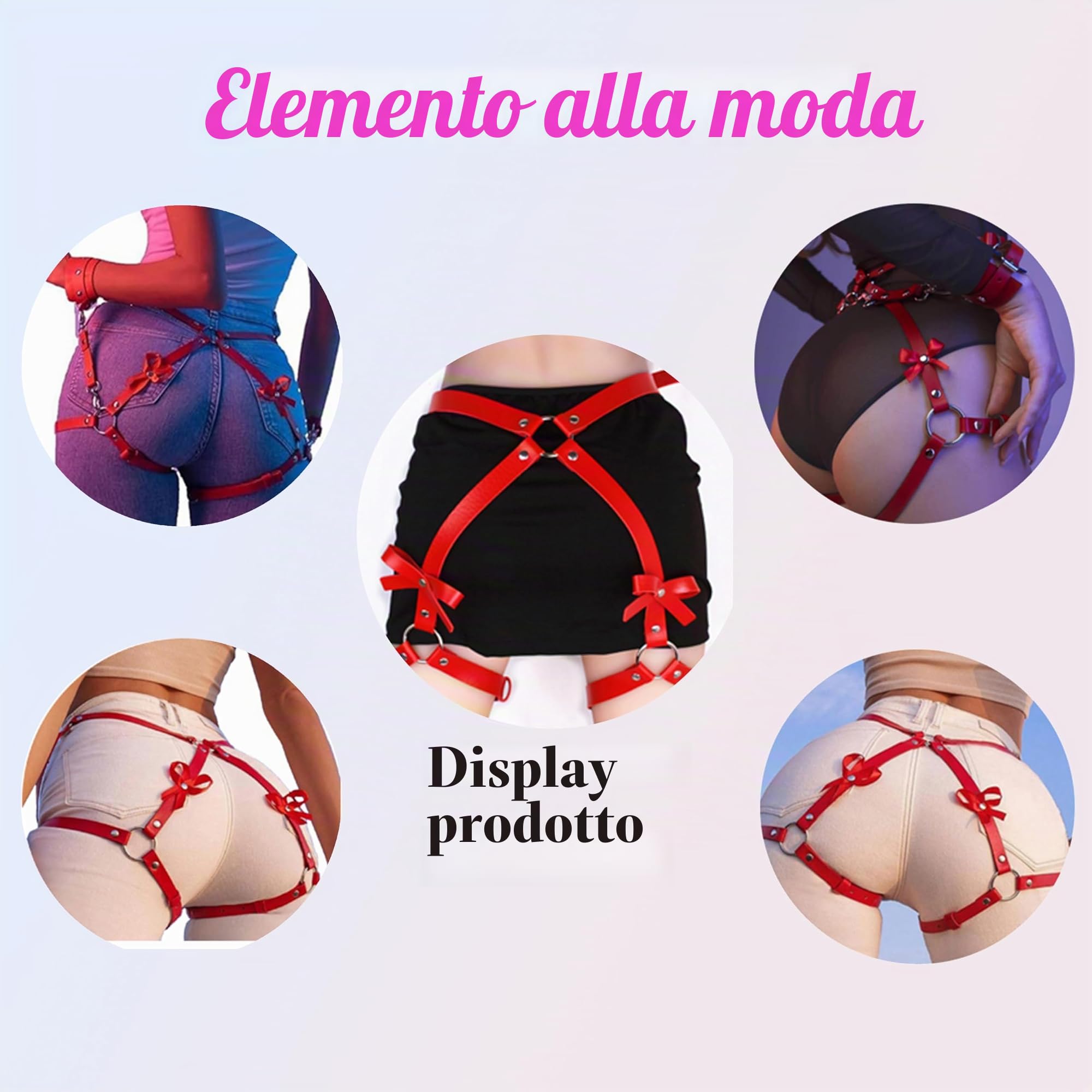 Punk Leather Thigh Harness & Waist Chain Belt – Perfetto per Halloween, discoteche ed eventi gotici