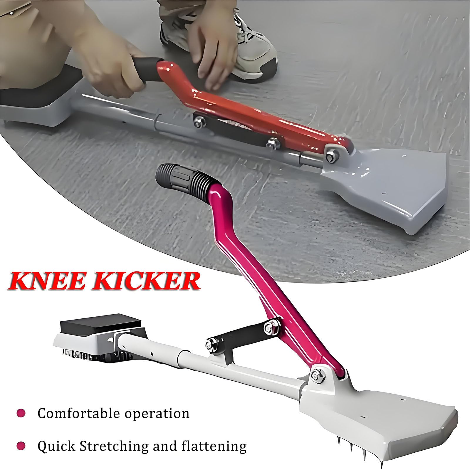 Kit de civière portable pour moquette avec genouillère pour assortir les motifs et réparer les coutures, outils d'installation de tapis