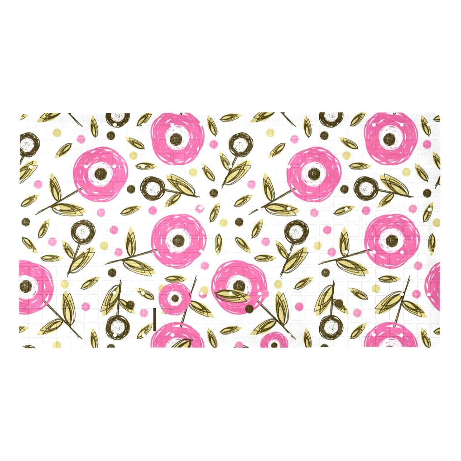 Tapis de bain bébé pour baignoire sécurisée au motif floral