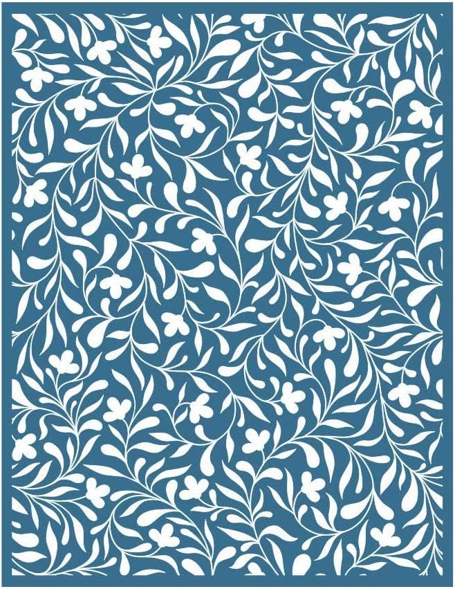 Alinacutle Silkscreen Stencil,Reusable Self-Adhesive Silk Screen Printing, for Printing on Wood / Fabric / Paper, Home Decoration, 8.5" x 11" (Vine Background)