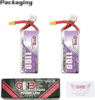 Vista 6 de GAONENG 2 unids GNB 4S LiPo batería ligera 1100mAh 60C 15.2V HV alto voltaje largo alcance Drone FPV XT30 conector Protek 25 Cinlog 30 Veyron 35