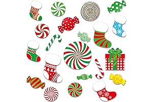 76 Pcs Christmas Cardboard Cutouts for Classroom and Home Holiday Party