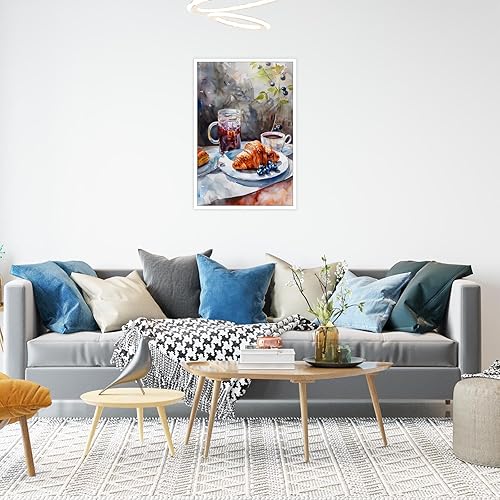 Miniatura 7 de Arte de pared vintage para café, comida y cocina, pan, pasteles, bebidas, pósteres de lienzo funky para mesa de comedor, impresiones de té de la