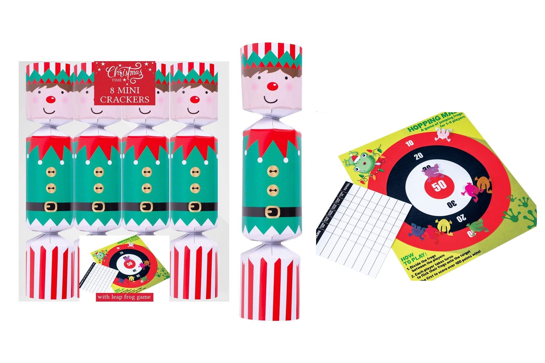 Yöl Elf 8 Mini Crackers Family Game Leapfrog Interactive Kids Children Xmas Fun