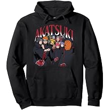 Naruto Shippuden Akatsuki Group Pose 90's Style Anime Pullover Hoodie