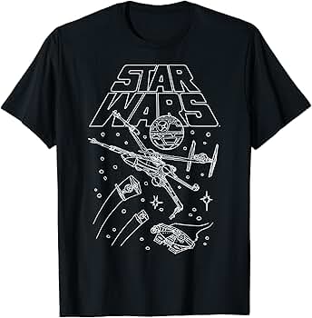 Amazon | スターウォーズ 宇宙戦線アートロゴ Tシャツ | Tシャツ