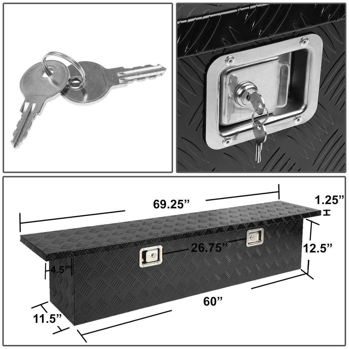 Nissy　BOX Amazon.com: DNA MOTORING Truck Tool Box, Lockable Storage