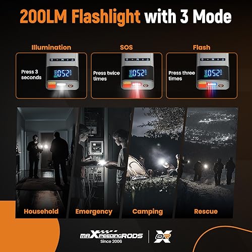 Miniatura 7 de maXpeedingrods Arrancador de coche con compresor de aire, batería de arranque portátil de 2500 A 150 PSI (todo gasolina5.0L diesel), caja de litio