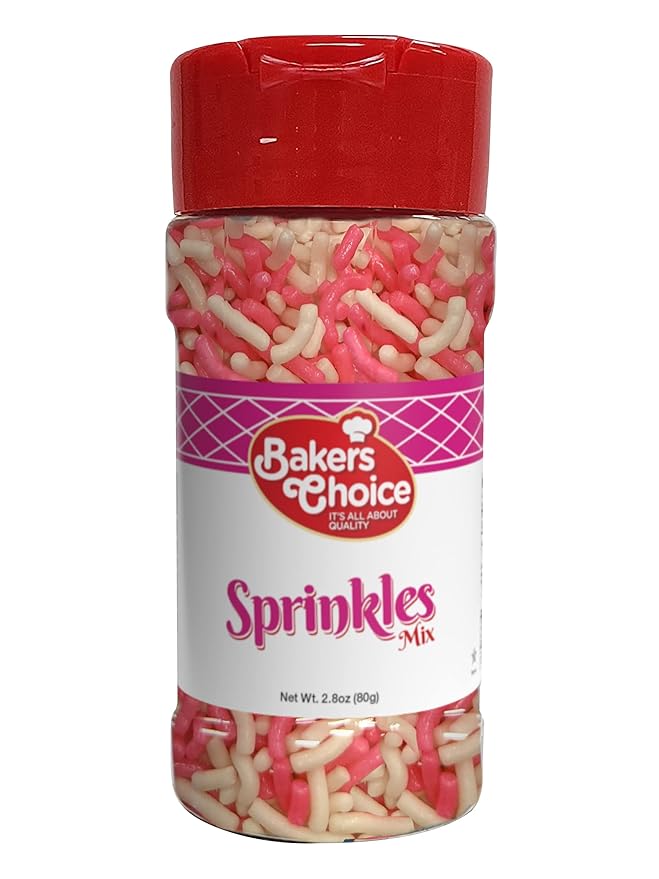 Bakers Choice Pink And White Sprinkles Girl Baby Shower
