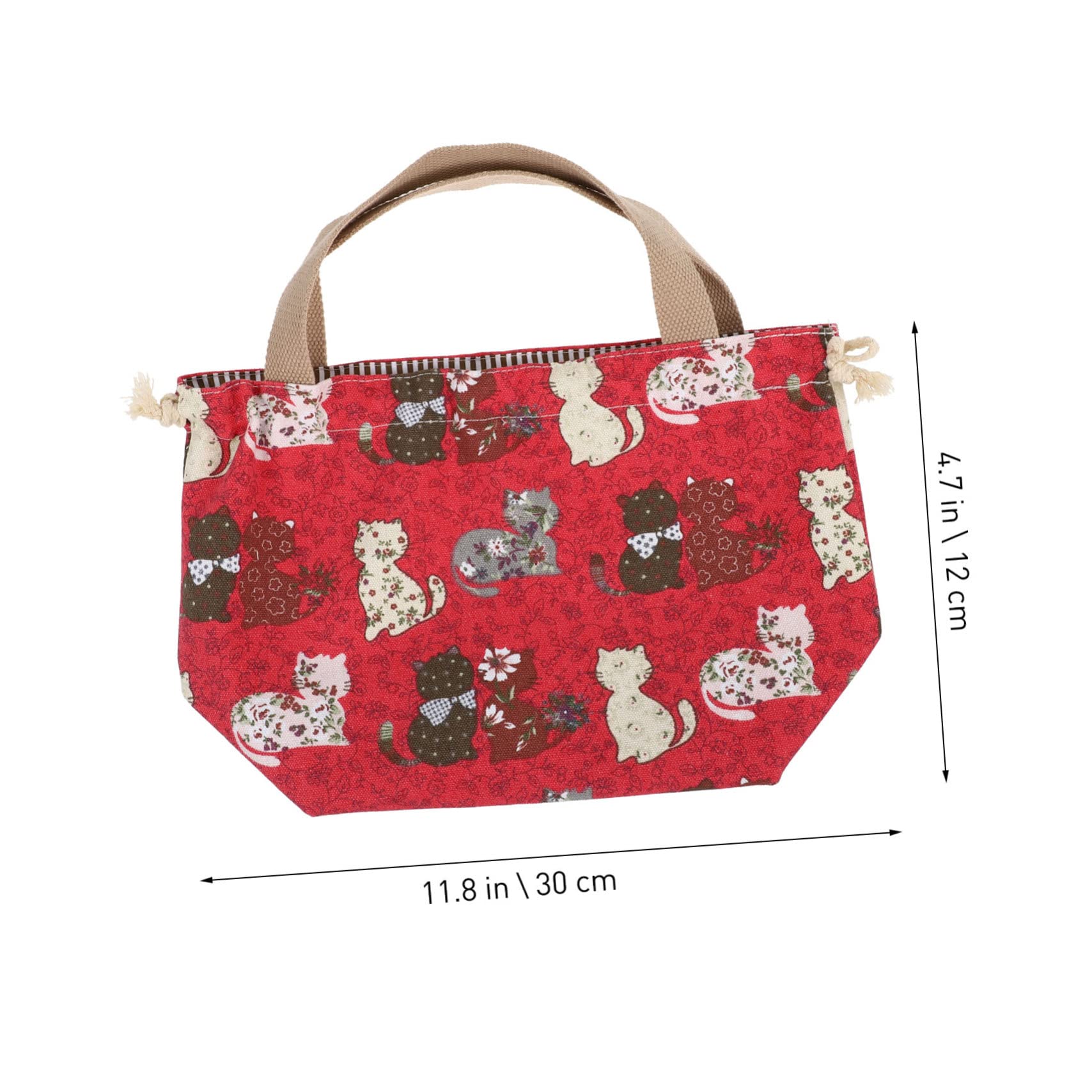 TOPBATHY 3piezas Bolsa De Almuerzo Cordón De Japonés Bolsa Bento Adorable Para Picnic y Diseño Práctico y De Llevar