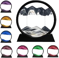 Vista 1 de rysnwsu Arte de arena dinámica 3D con movimiento líquido, imagen artística de arena en movimiento, imagen redonda de vidrio 3D de mar profundo