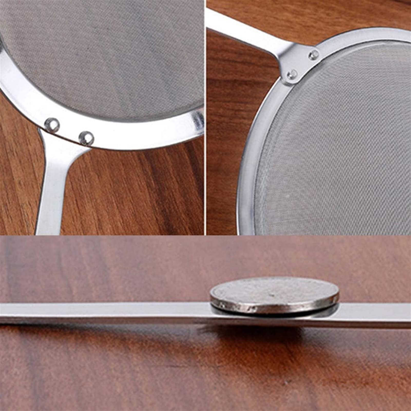 Colador colador tamices para cocinar utensilios de cocina, colador 3 piezas cuchara de espumadera de acero inoxidable con asa olla caliente colador de malla cucharón cocina desnatado grasa aceite es