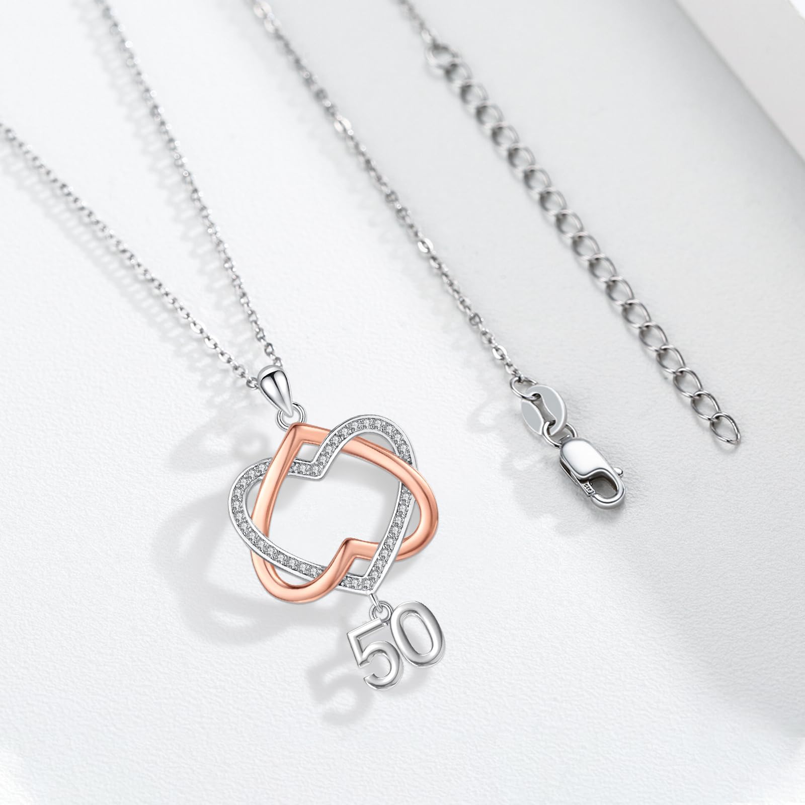 Birthday Gifts for Girls 925 Sterling Silver Happy Birthday Necklace Love Heart Pendant Jewellery Gifts Christmas Anniversary for Women Girlfriend Sister