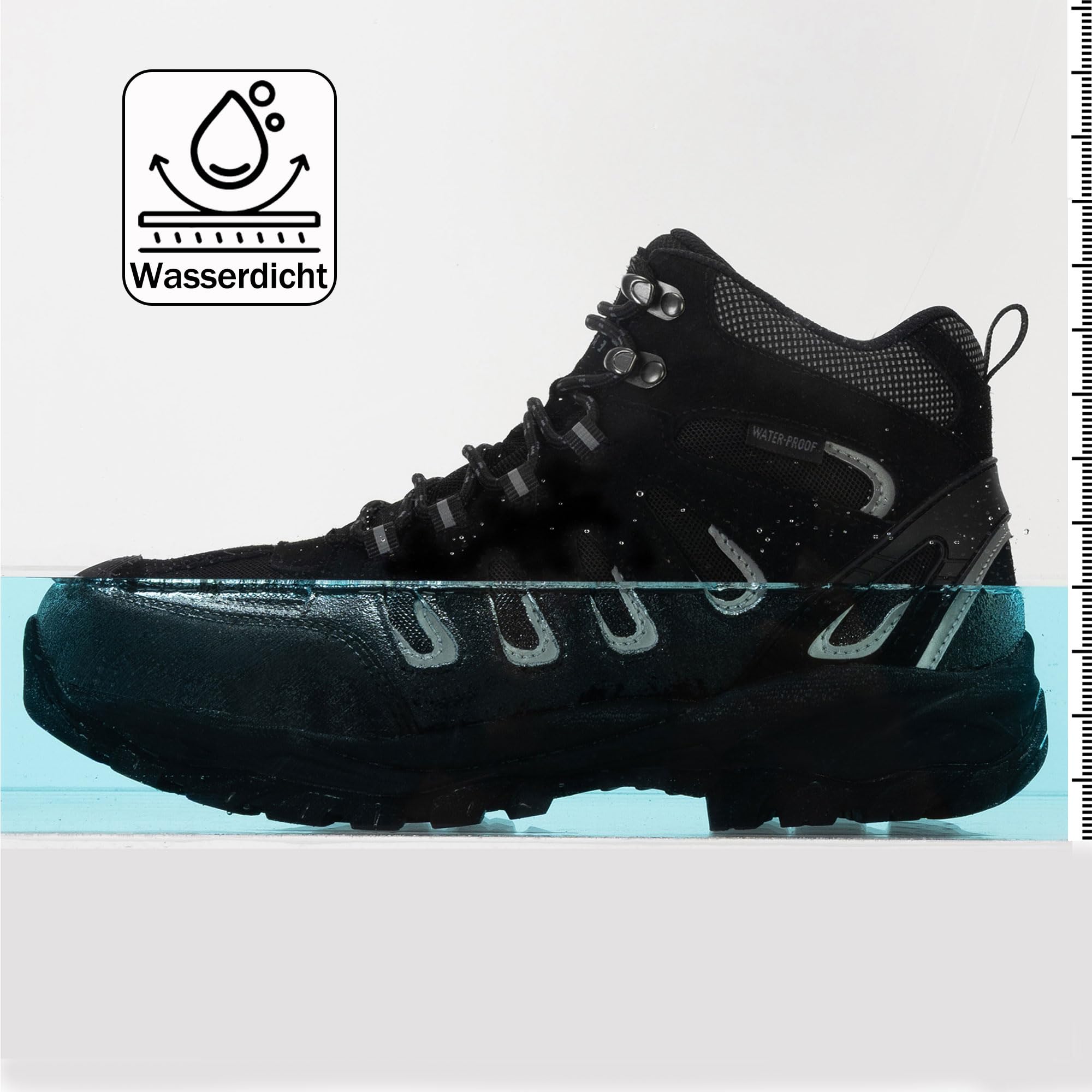 EARLDE Herren Wasserdichte Wanderschuhe Knöchelhohe Trekkingschuhe Wanderstiefel Hiking Schuhe Leicht Outdoorschuhe für Wandern Trekking und Trails
