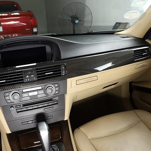 Miniatura 4 de Panel de puerta interior de automóvil para BMW Serie 3 E90 E92 E93 2005-2012 Accesorios de coche, ABS, 2 piezas (estilo de fibra de carbono)