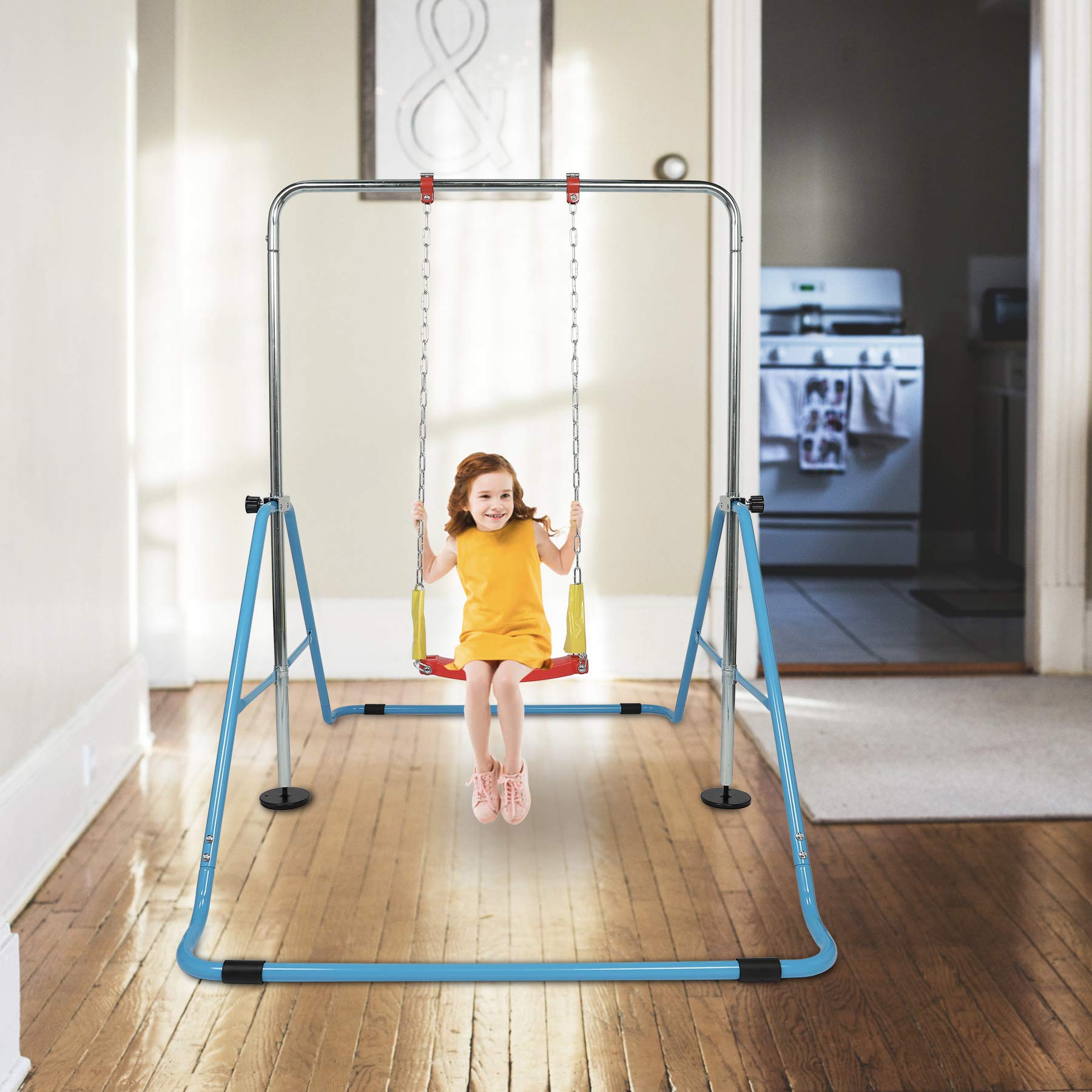 Z ZELUS Kids Gymnastics Bar, Expandable Junior Gymnastics Home