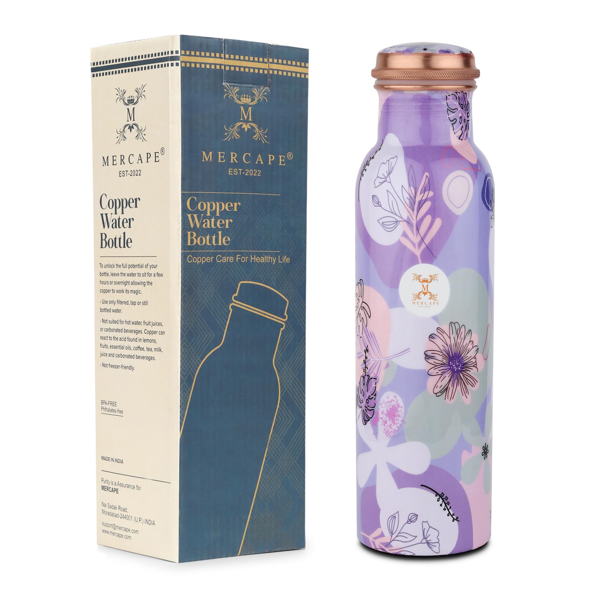 See full amazon price history chart for MERCAPE® - 100% Pure Copper Bottle Copper Bottles with Leak Proof Lid for Home, Kitchen | BPA Free & Non Toxic Travel Treking Bottle Meena Work Printed Ayurvedic Bottle for Health Benefits- 950 ml MERCAPE® - 100% Pure Copper Bottle Copper Bottles with Leak Proof Lid for Home, Kitchen | BPA Free & Non Toxic Travel Treking Bottle Meena Work Printed Ayurvedic Bottle for Health Benefits- 950 ml (B0BXJ8XXVL) Amazon Price History, Amazon Price Tracker